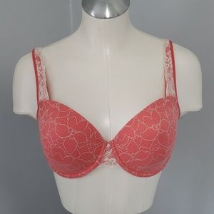 Frederick's 32DD Tangerine Bra with Lace